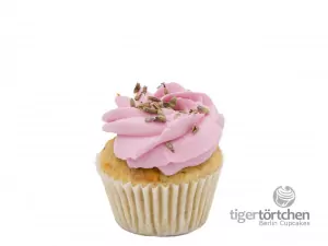 Apfel-Lavendel Cupcake: Apfel-Mandel-Cupcake und Lavendel-Creme (ohne Gluten)