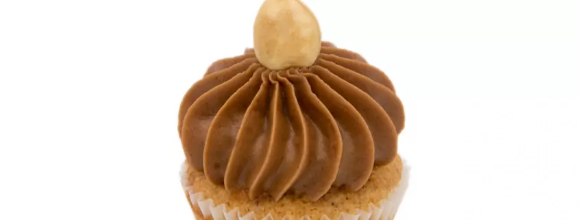 Birne-Nuss Cupcake: Birne-Nuss-Cupcake und Nougat-Creme (ohne Gluten)