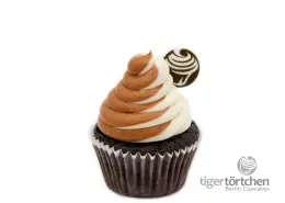 Black-Tiger Cupcake: Schoko-Cupcake und Vanille-Schoko-Creme