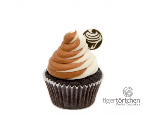 Black-Tiger Cupcake: Schoko-Cupcake und Vanille-Schoko-Creme