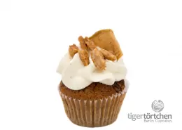 Brat-Apfel Cupcake: Apfel-Mandel-Cupcake und Vanillepudding-Creme (ohne Gluten)