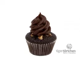 Dark-Brownie Cupcake: Schoko-Walnuss-Cupcake und dunkles Schoko-Topping