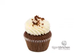 Samt-Tiger Cupcake: Samtig-herber Cupcake und frische Zitronen-Creme