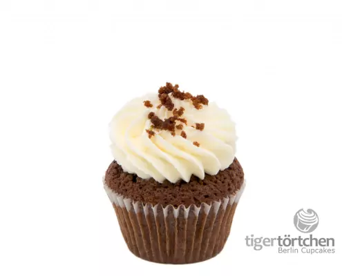Samt-Tiger Cupcake: Samtig-herber Cupcake und frische Zitronen-Creme