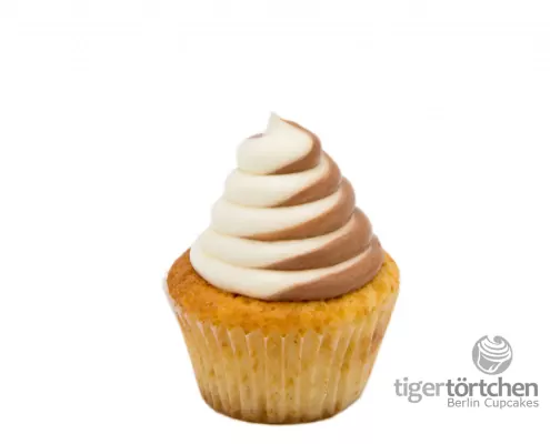 White-Tiger Cupcake: Vanille-Cupcake und Schoko-Vanille-Creme