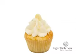 White-Tonka Cupcake: Vanille-Tonka-Cupcake und White-Schoko-Creme