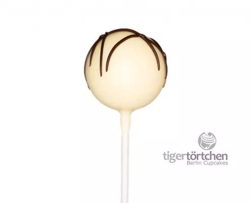 Schoko-Minz Cake-Pop: Schoko-Minz-Kuchen mit weißer Schokoladenhülle