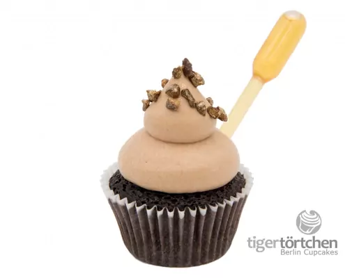 Golden-Nougat Cuptail: Schoko-Orangen-Cupcake und Nougat-Creme mit Cognac-Infusion