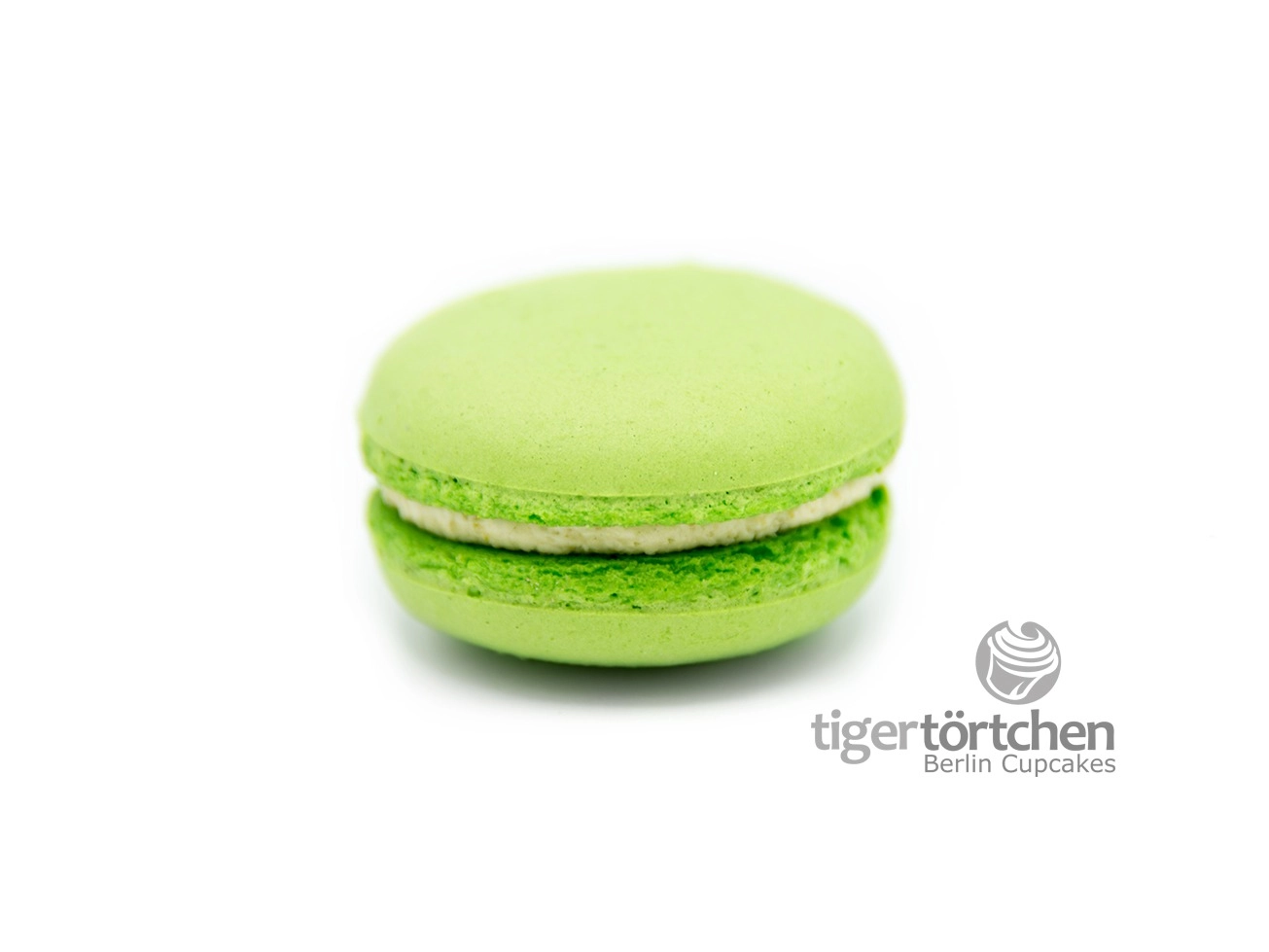 Pistazie Macaron: Macaron mit einer Pistazien-Füllung