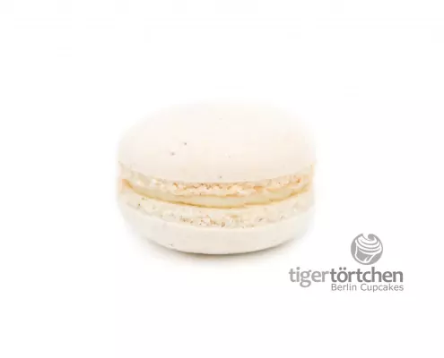 Vanille Macaron: Macaron mit einer Füllung aus Vanille und weißer Schokolade