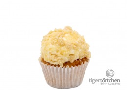 Apple-Crumble Cupcake: Vanille-Apfel-Cupcake und Vanille-Creme mit Crumble