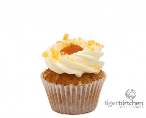 Banoffee Cupcake: Veganer Bananen-Cupcake und Karamell-Topping
