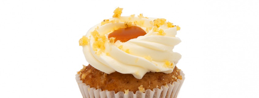 Banoffee Cupcake: Veganer Bananen-Cupcake und Karamell-Topping