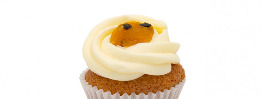Sweet-Passion Cupcake: Maracuja-Cupcake und White-Schoko-Creme