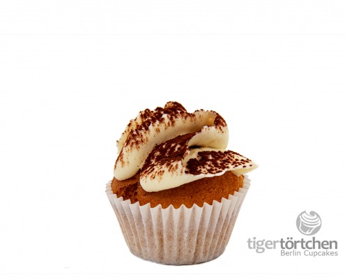 Tiramisu Cupcake: Vanille-Espresso-Cupcake und Mascarpone-Creme mit Kakao