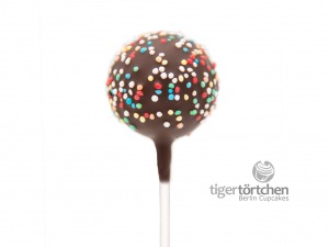 Marmor Pop Cake-Pop: Vanille-Schoko-Kuchen mit Zartbitter-Schokoladenhülle