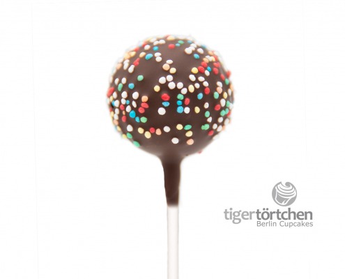 Marmor Pop Cake-Pop: Vanille-Schoko-Kuchen mit Zartbitter-Schokoladenhülle