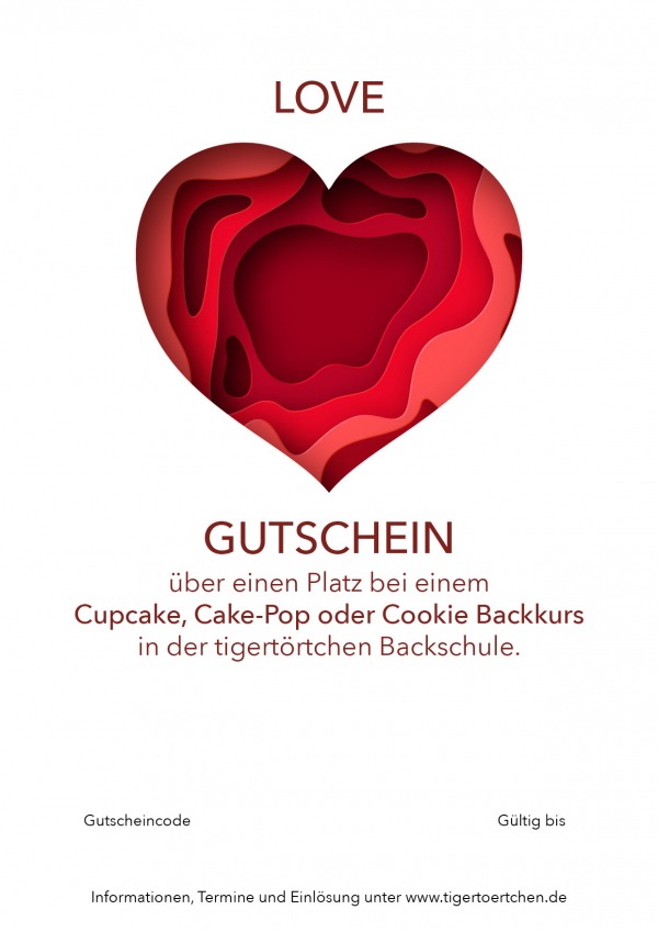 Backkurs Gutschein Cupcake, Cake-Pop, Cookie Berlin Mitte Valentinstag, Liebe, Freundschaft