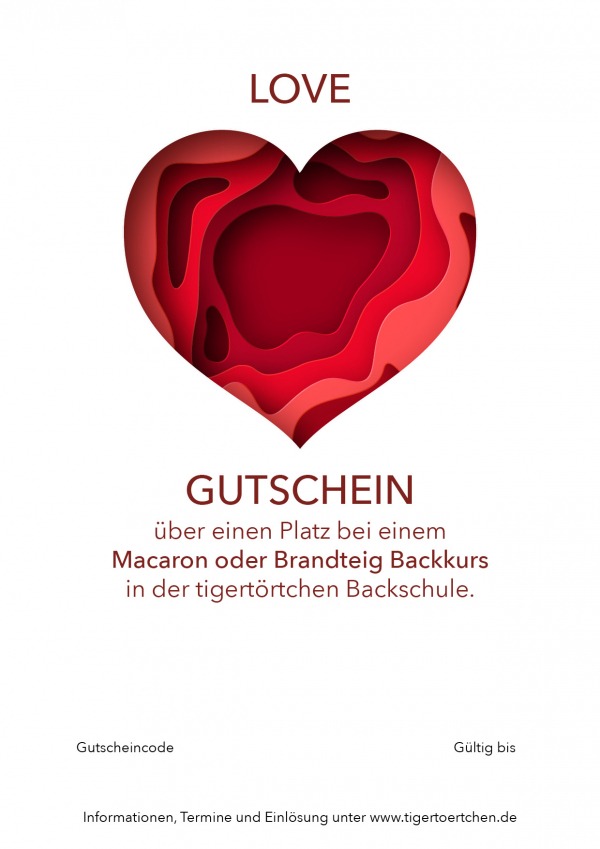 Backkurs Gutschein Macaron, Brandteig Berlin Mitte Valentinstag, Liebe, Freundschaft