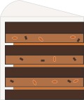 Torte Geschmack Erdnuss Karamell