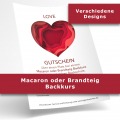 Backkurs Gutschein für einen kreativen Macaron oder Brandteig (Eclair, Windbeutel) Backkurs in Berlin Mitte spontan selbst drucken
