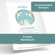 Backkurs Gutschein für wundervolle mehrstöckige Torten Backkurs in Berlin Mitte spontan selbst drucken